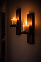 Load image into Gallery viewer, Rustic Wooden Wall Sconces – Handmade Candle Holders – Plant Holders