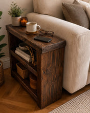 Load image into Gallery viewer, Rustic Handmade Sofa Side Table / Living Room Storage Unit