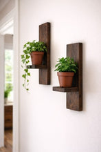 Load image into Gallery viewer, Rustic Wooden Wall Sconces – Handmade Candle Holders –  Plant Holders
