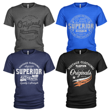 Load image into Gallery viewer, 4 Pack Men's Raw Denim Cotton Crew Neck Casual T Shirts
