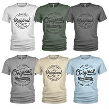 Load image into Gallery viewer, 6 Pack Men's Original Raw Denim Cotton Crew Neck Casual T Shirts
