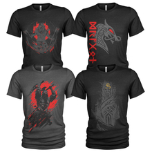Load image into Gallery viewer, Men's Organic Crew Neck Vikings T-Shirt 4 Pack
