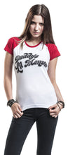 Load image into Gallery viewer, Harley Quinn Daddy's Lil Monster Contrast Ladies T-Shirt
