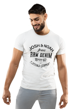Load image into Gallery viewer, Josh &amp; Noah Raw Denim 100% organic Cotton Crew Neck Men's T Shirt
