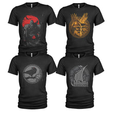 Load image into Gallery viewer, Men's Crew Neck Vikings T-Shirt 4 Pack
